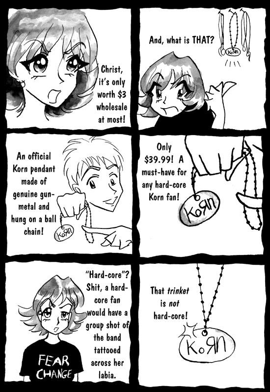 Page 2 of Korny Merchandise comic