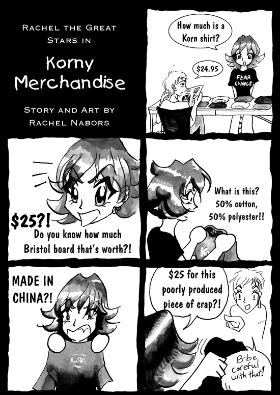 Page 1 of Korny Merchandise Comic