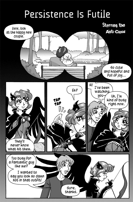 Persistence Is Futile Anti-Cupid Comic, Page 1