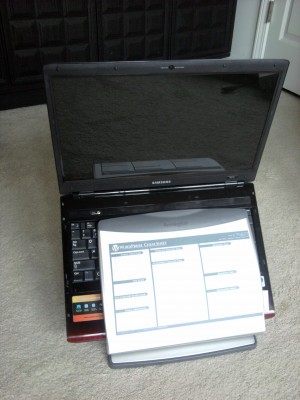 Kensington Laptop Stand in Use Kensington Laptop Stand in Use