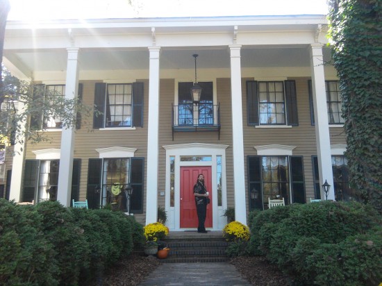 Bellamy Manor Joe stands in front of the Bellamy Manor and Gardens Bed and Breakfast